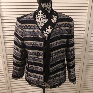 Loft Striped Jacket Size 10